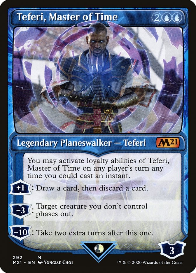 Teferi, Master of Time (Showcase) (292) [Core Set 2021] Foil