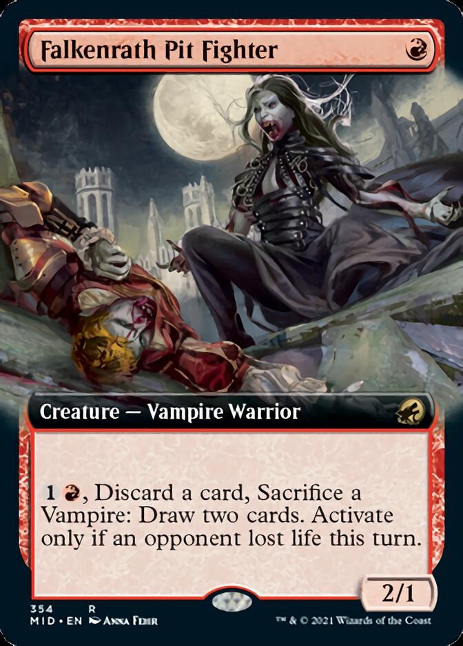 Falkenrath Pit Fighter (Extended Art) [Innistrad: Midnight Hunt] Foil