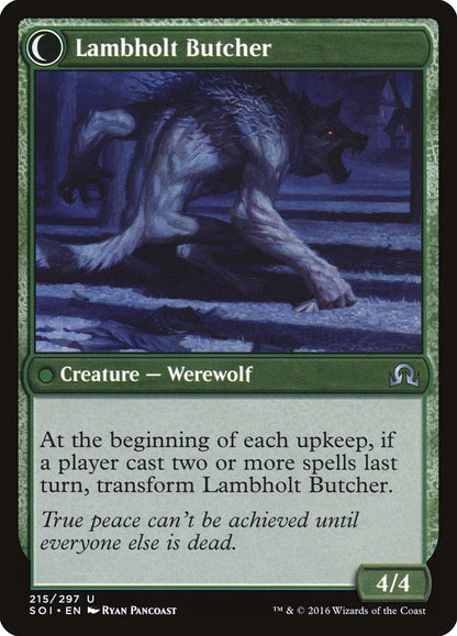 Lambholt Pacifist // Lambholt Butcher [Shadows over Innistrad] Foil