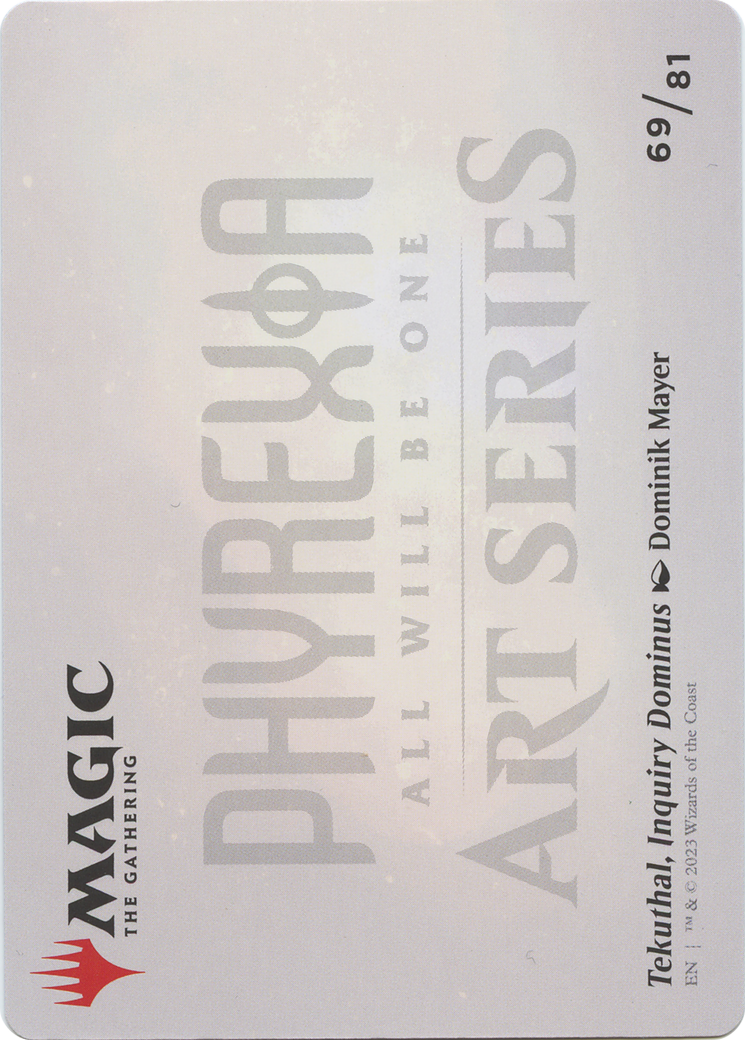 Tekuthal, Inquiry Dominus // Tekuthal, Inquiry Dominus  [Phyrexia: All Will Be One Art Series] (Borderless) Foil