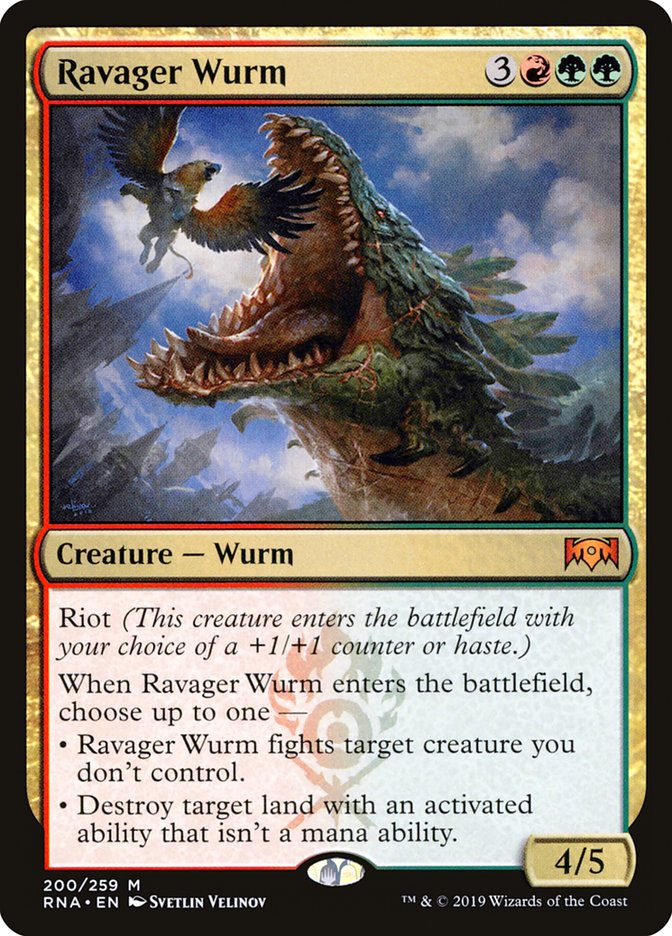 Ravager Wurm [Ravnica Allegiance] Foil
