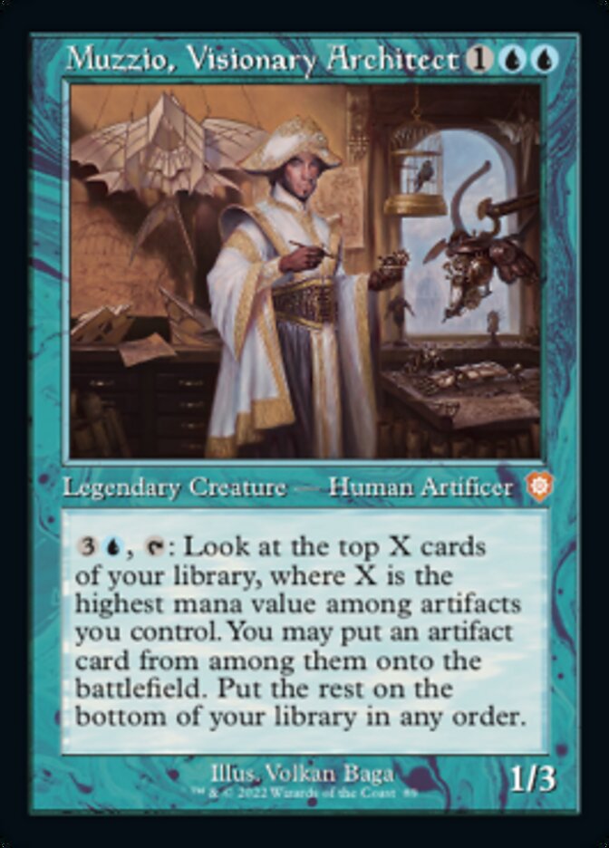 Muzzio, Visionary Architect (Retro) [The Brothers' War Commander] Foil