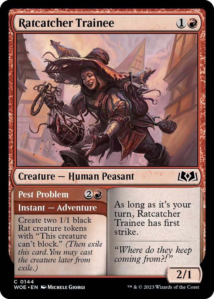Ratcatcher Trainee // Pest Problem [Wilds of Eldraine] Foil