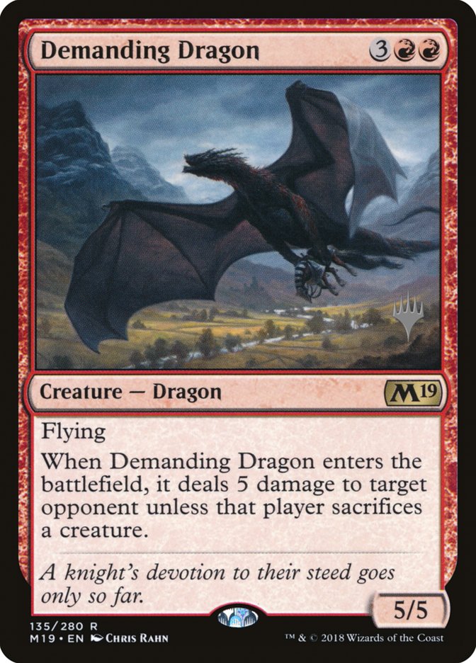Demanding Dragon (Promo Pack) [Core Set 2019 Promos] Foil