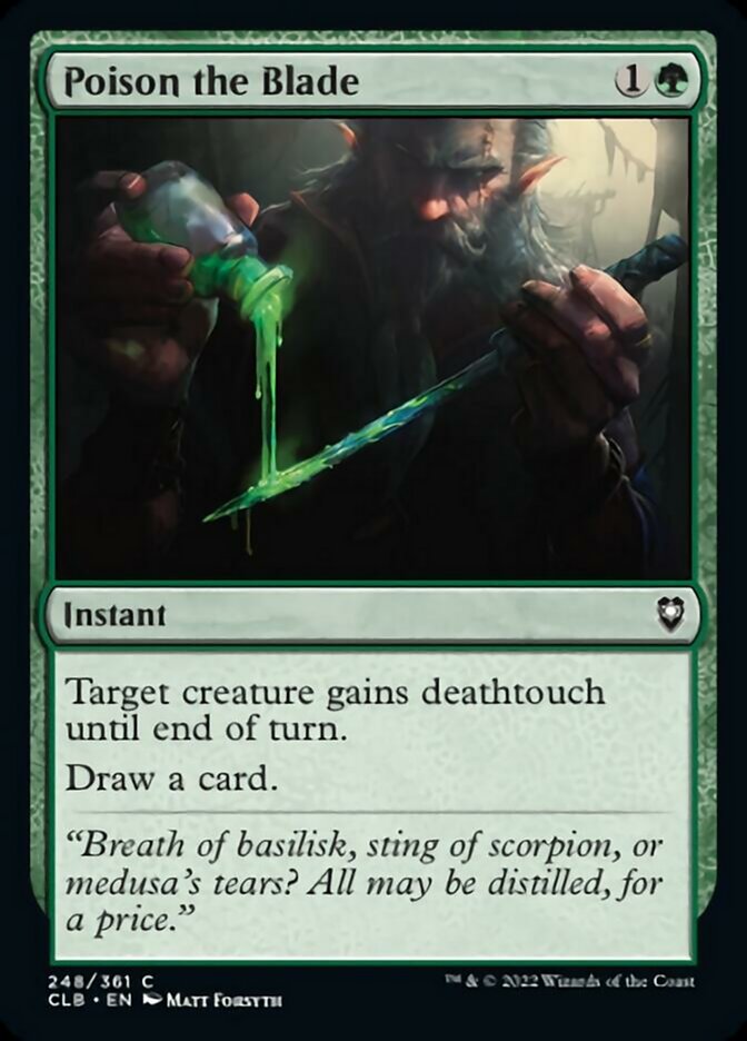 Poison the Blade [Commander Legends: Battle for Baldur's Gate] Foil