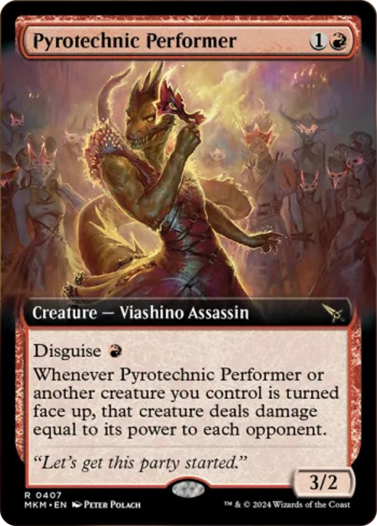 Pyrotechnic Performer (Extended Art) [Murders at Karlov Manor] Foil