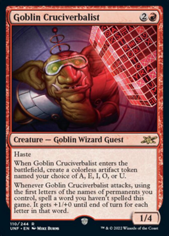 Goblin Cruciverbalist [Unfinity] Foil