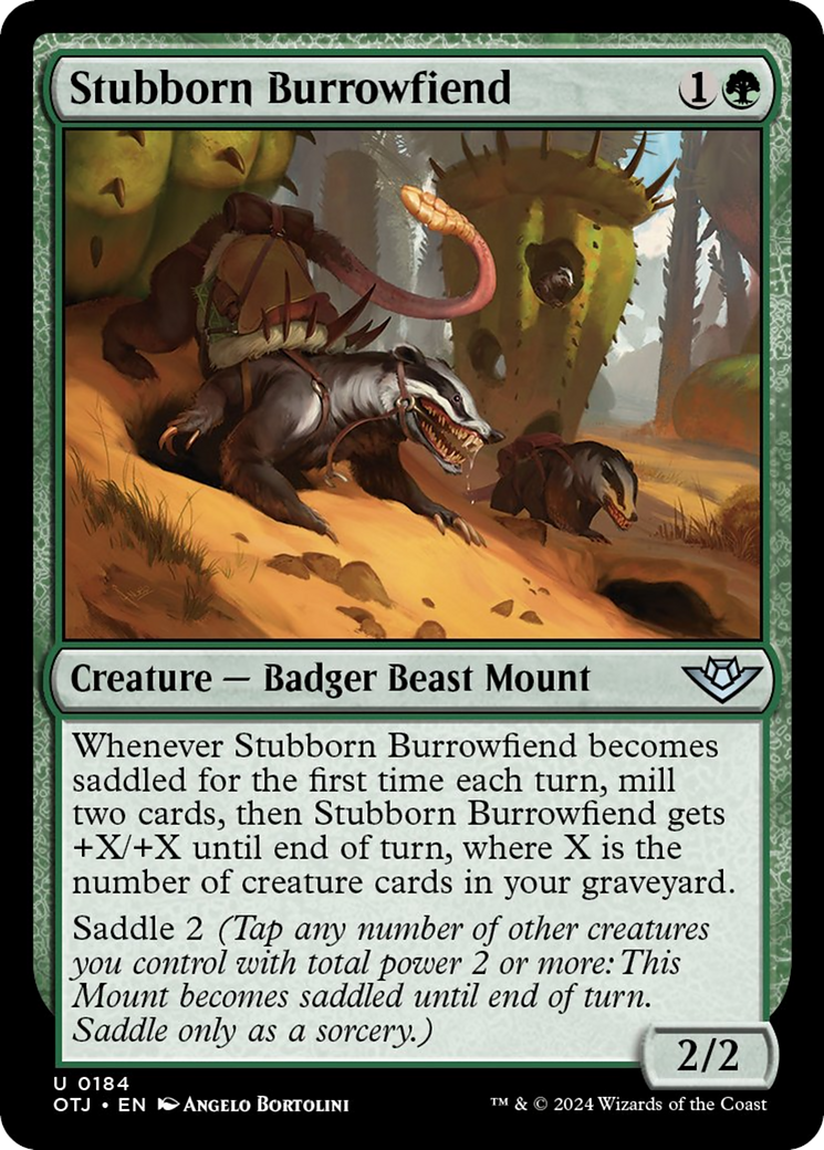 Stubborn Burrowfiend [Outlaws of Thunder Junction] Foil