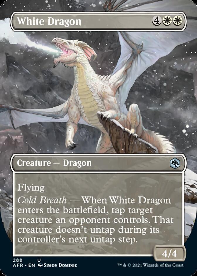 White Dragon (Borderless Alternate Art) [Dungeons & Dragons: Adventures in the Forgotten Realms] Foil
