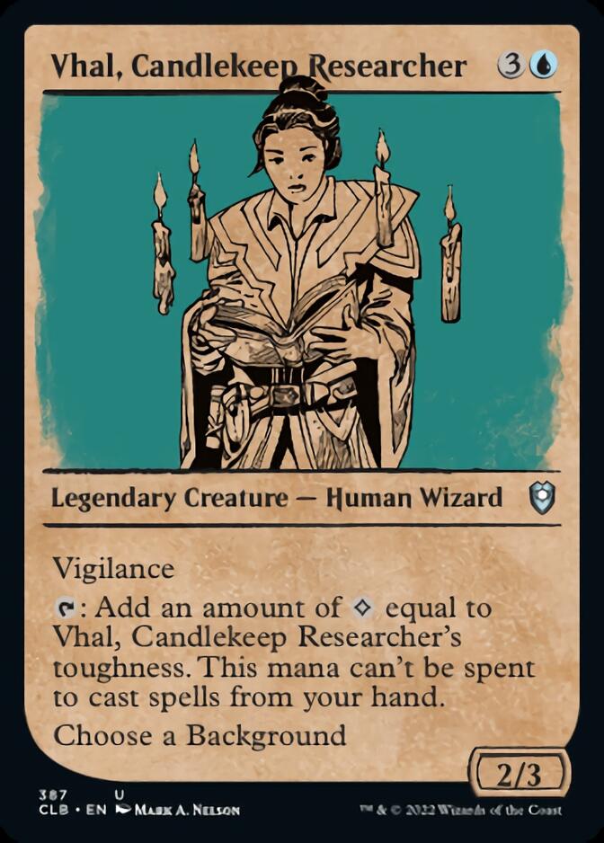 Vhal, Candlekeep Researcher (Showcase) [Commander Legends: Battle for Baldur's Gate] Foil