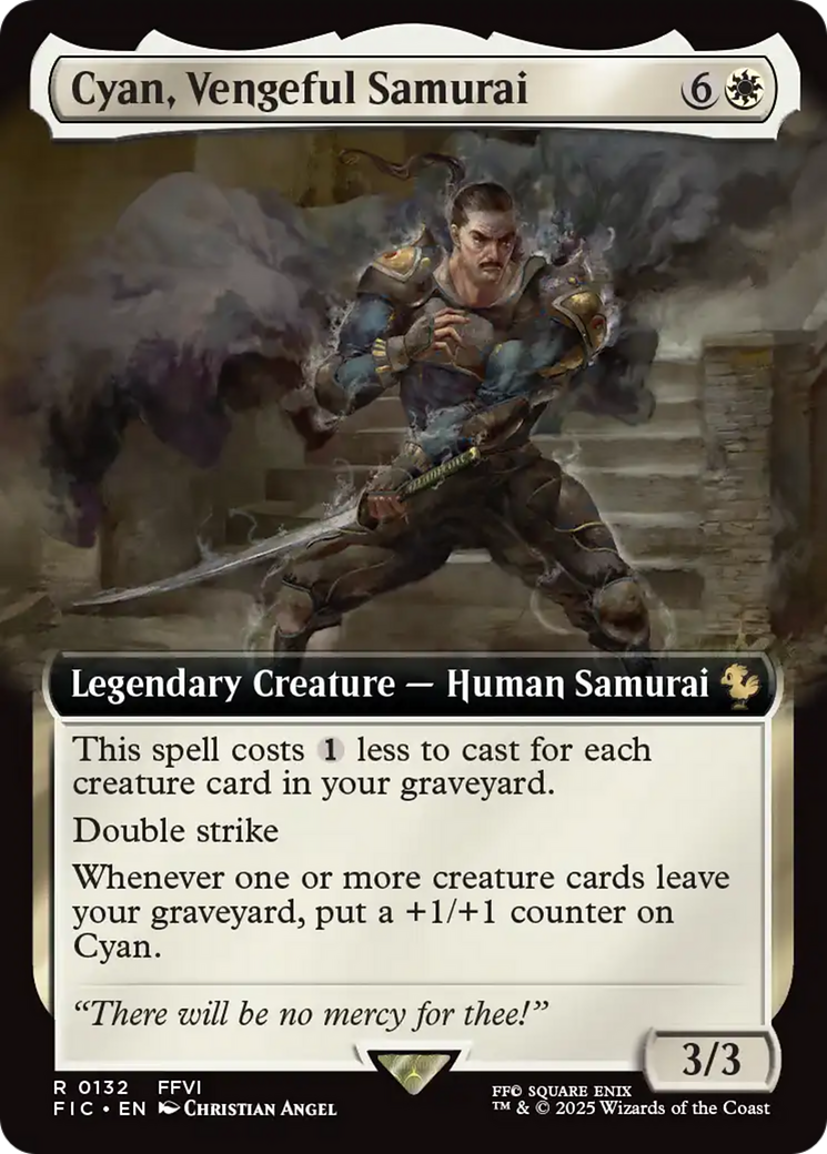 Cyan, Vengeful Samurai (Extended Art) [FINAL FANTASY Commander] Foil
