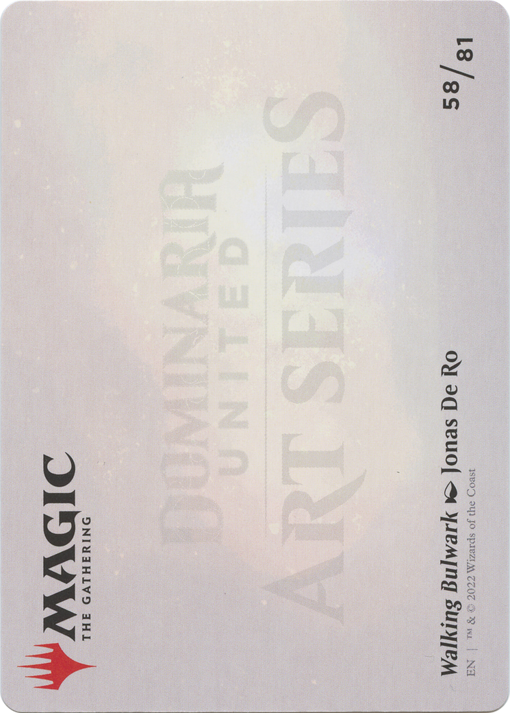 Walking Bulwark // Walking Bulwark  [Dominaria United Art Series] (Borderless) Foil