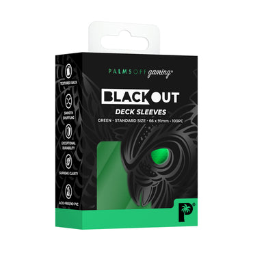 Palms Off Gaming Blackout Deck Sleeves 100pc Green