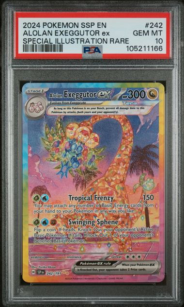 Alolan Exeggutor EX Surging Sparks #242 PSA 10