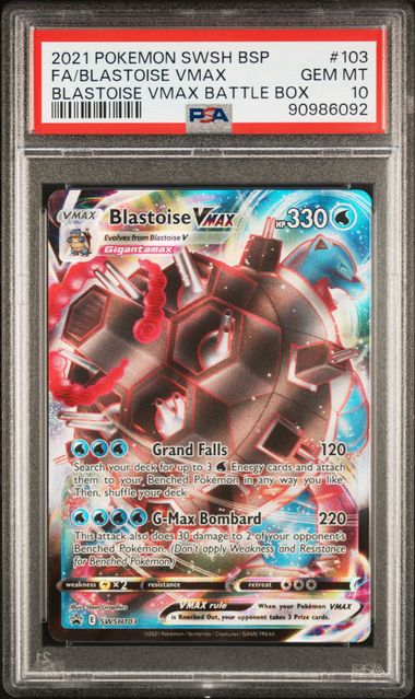 Blastoise VMAX Blastoise VMAX Battle Box #103 PSA 10