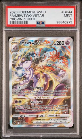 Mewtwo VSTAR Crown Zenith #GG44 PSA 9