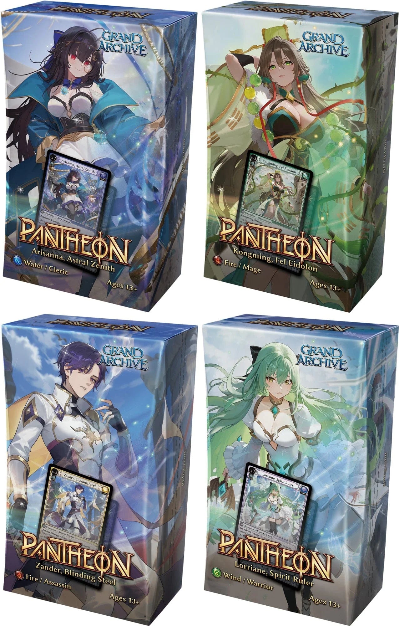 Grand Archive TCG: Pantheon Decks (Full Set of 4)