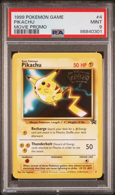 Pikachu Black Star Movie Promo #4 PSA 9