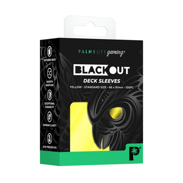 Palms Off Gaming Blackout Deck Sleeves 100pc Yellow