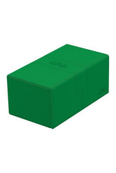 Ultimate Guard Twin Flip n Tray 200+ XenoSkin Monocolor Green Deck Box
