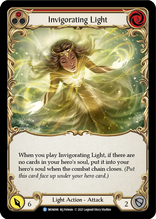 Invigorating Light (Red) [MON066-RF] (Monarch)  1st Edition Rainbow Foil