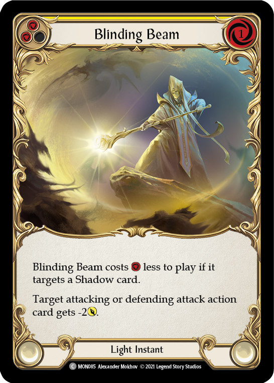 Blinding Beam (Yellow) [MON085-RF] (Monarch)  1st Edition Rainbow Foil