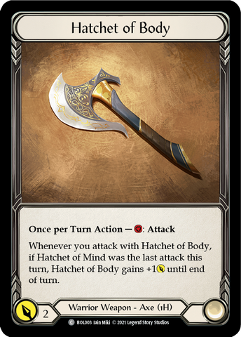 Hatchet of Body [BOL003] (Monarch Boltyn Blitz Deck)