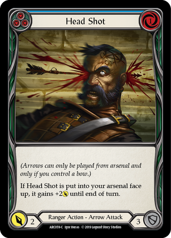 Head Shot (Blue) [ARC059-C] (Arcane Rising)  1st Edition Rainbow Foil