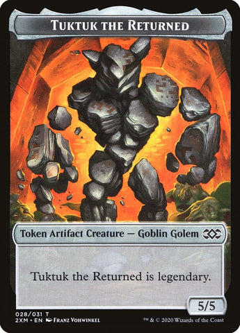 Elephant // Tuktuk the Returned Double-Sided Token [Double Masters Tokens]