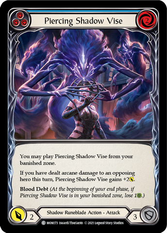 Piercing Shadow Vise (Blue) [MON173-RF] (Monarch)  1st Edition Rainbow Foil