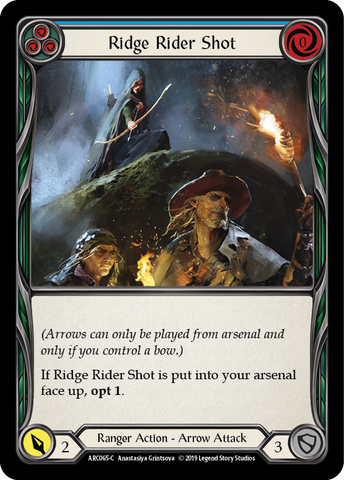 Ridge Rider Shot (Blue) [ARC065-C] (Arcane Rising)  1st Edition Rainbow Foil