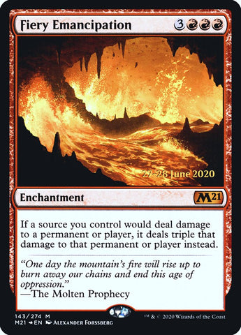 Fiery Emancipation [Core Set 2021 Prerelease Promos]