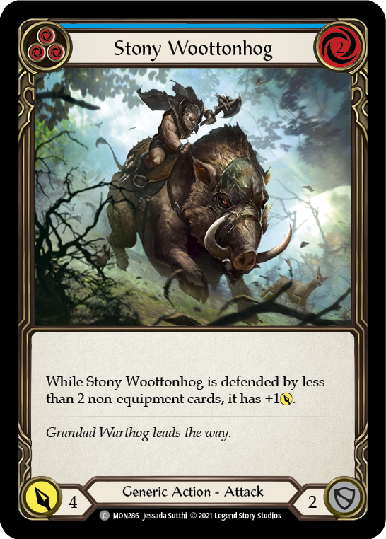 Stony Woottonhog (Blue) [MON286-RF] (Monarch)  1st Edition Rainbow Foil