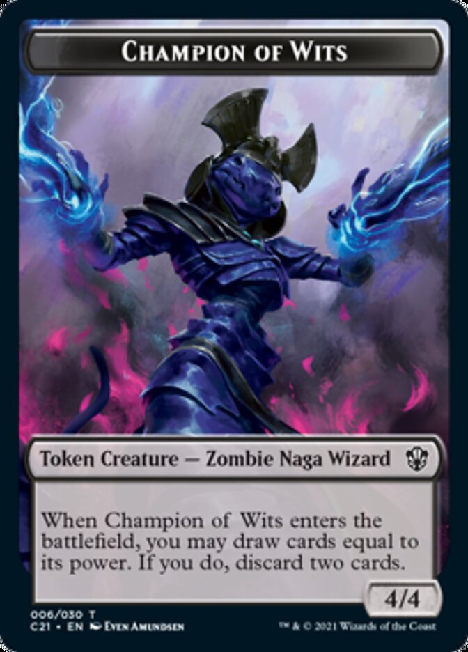 Eldrazi // Champion of Wits Double-Sided Token [Commander 2021 Tokens]