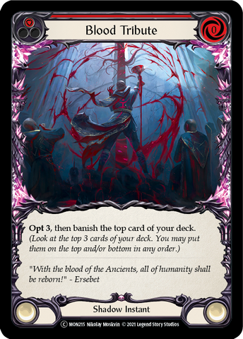 Blood Tribute (Red) [U-MON215-RF] (Monarch Unlimited)  Unlimited Rainbow Foil