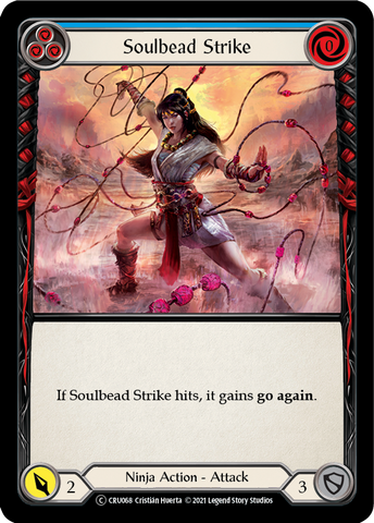 Soulbead Strike (Blue) [U-CRU068] (Crucible of War Unlimited)  Unlimited Rainbow Foil