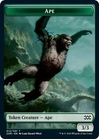 Ape // Golem Double-Sided Token [Double Masters Tokens]