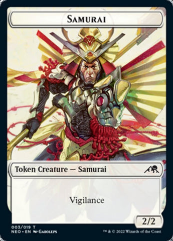 Samurai // Construct (006) Double-Sided Token [Kamigawa: Neon Dynasty Tokens]