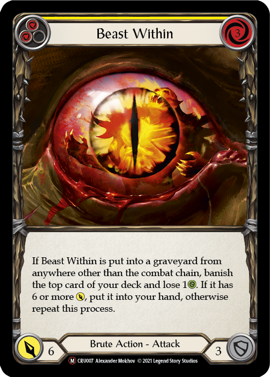 Beast Within [U-CRU007] (Crucible of War Unlimited)  Unlimited Rainbow Foil