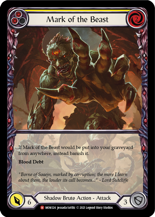 Mark of the Beast (Extended Art) [MON124-EA] (Monarch)  1st Edition Rainbow Foil