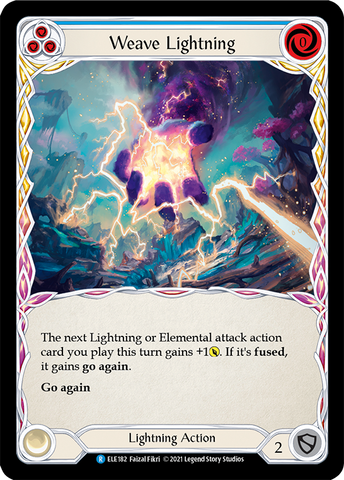 Weave Lightning (Blue) [ELE182] (Tales of Aria)  1st Edition Normal