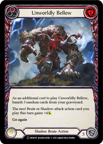 Unworldly Bellow (Red) [U-MON150-RF] (Monarch Unlimited)  Unlimited Rainbow Foil