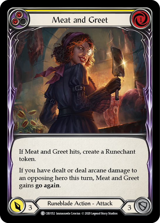 Meat and Greet (Yellow) [CRU152] (Crucible of War)  1st Edition Rainbow Foil